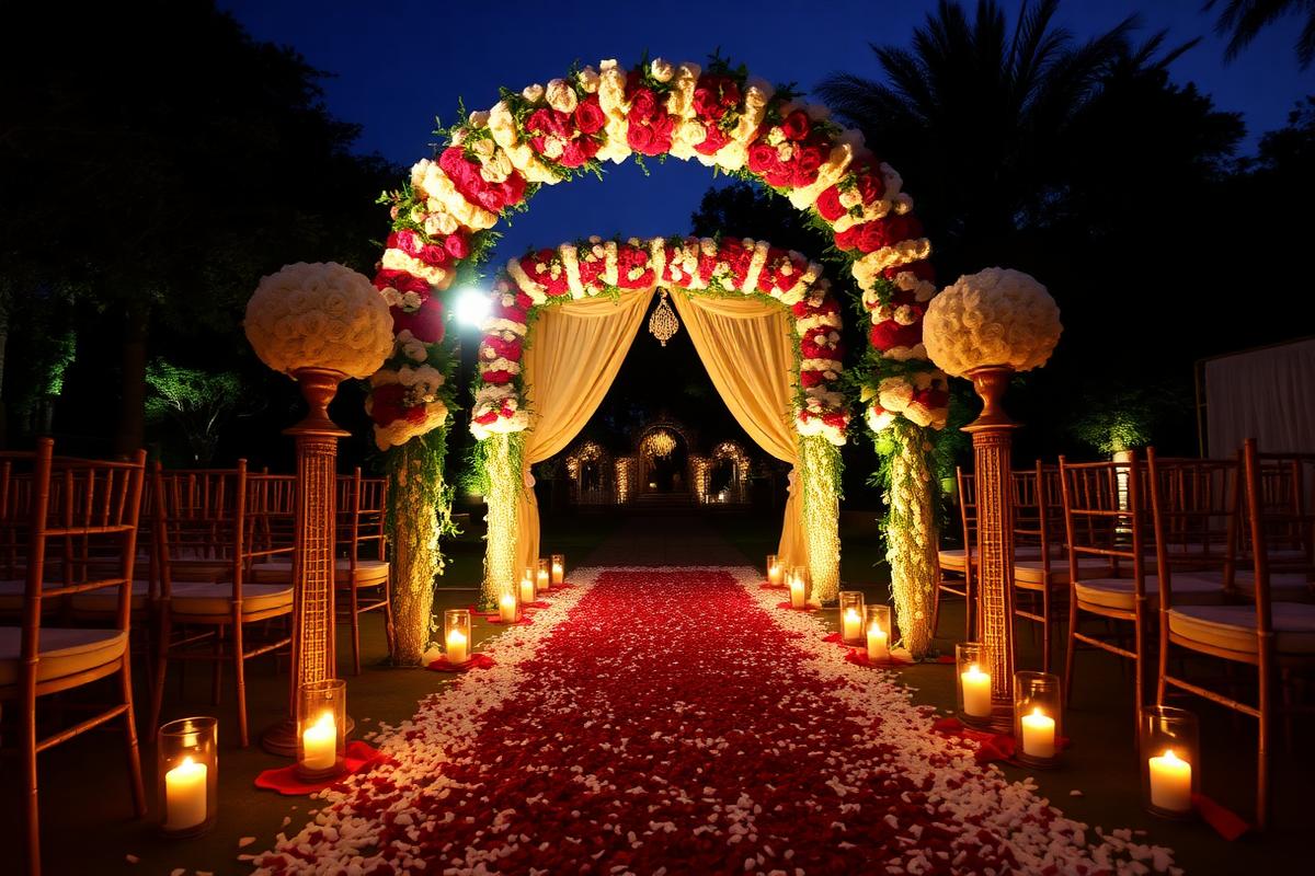 Floral aisle entry