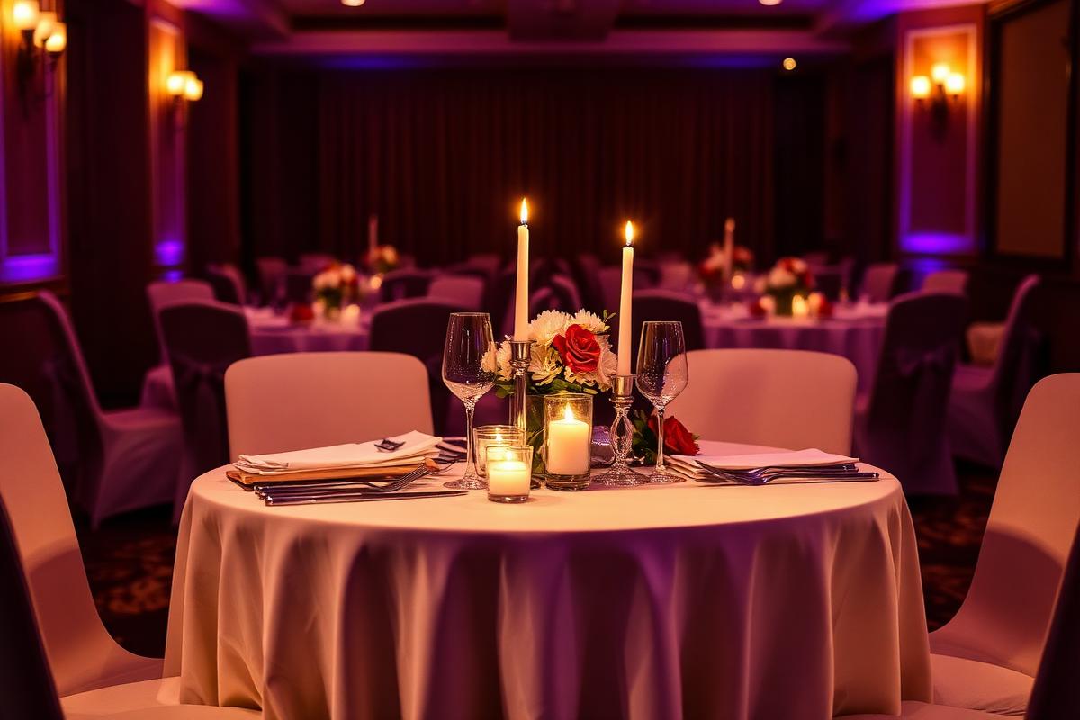 Anniversary dinner setup
