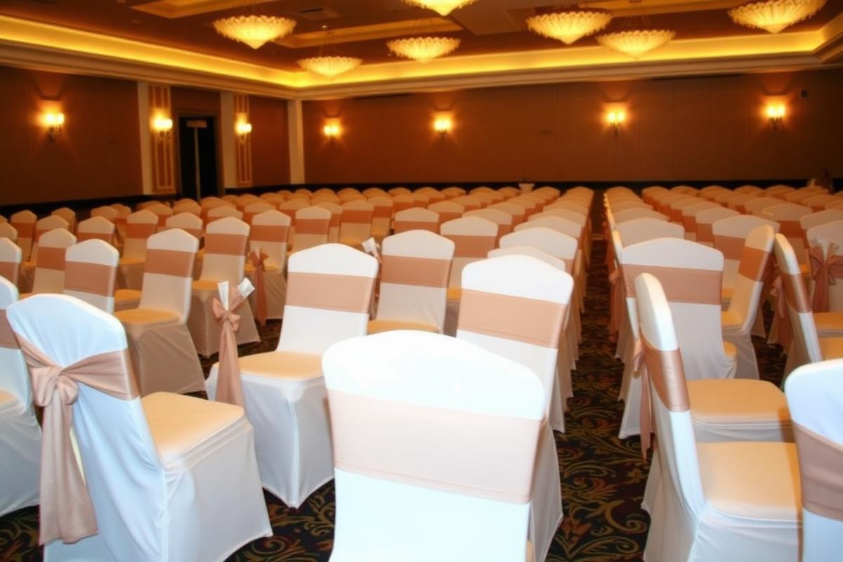 Chair covers seating layout